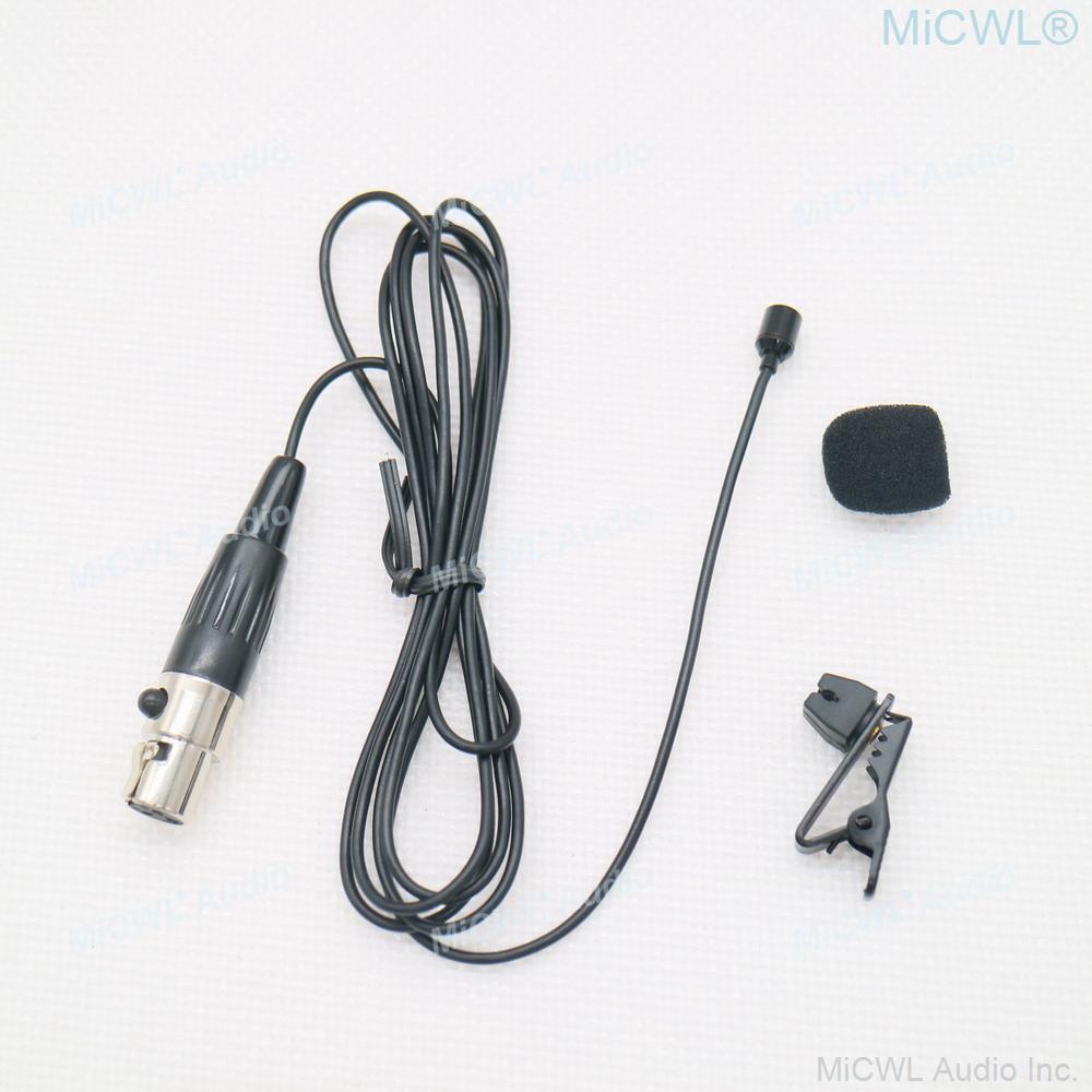 Miniature Clip Lapel Lavalier Microphone For Shure 4Pin AKG 3Pin Sennheiser 3.5mm Lock Audio-Technica WirelessTransmitter - MiCWL Audio Inc