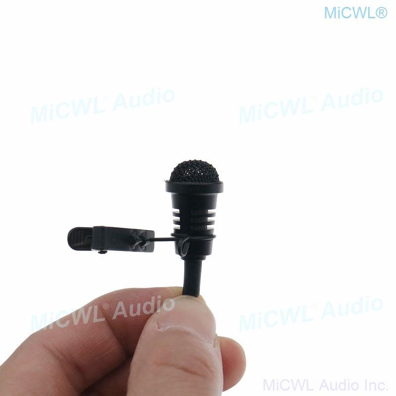 Tie Clip Lavalier Lavalier Microphone for Shure 4Pin Mini XLR ULX SLX PGX GLX QLX Wireless BeltPack Black Cardioid Mic - MiCWL Audio Inc