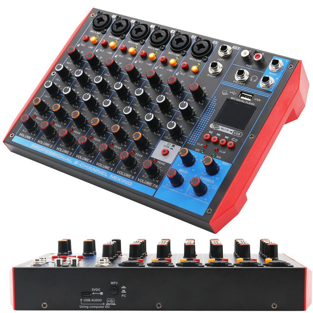 Host Sale 4 6 8 Channel Bluetooth Sound Audio Stage Home Studio Live Mixng Mixer Connect Wireless Wired Microphone - MiCWL Audio Inc