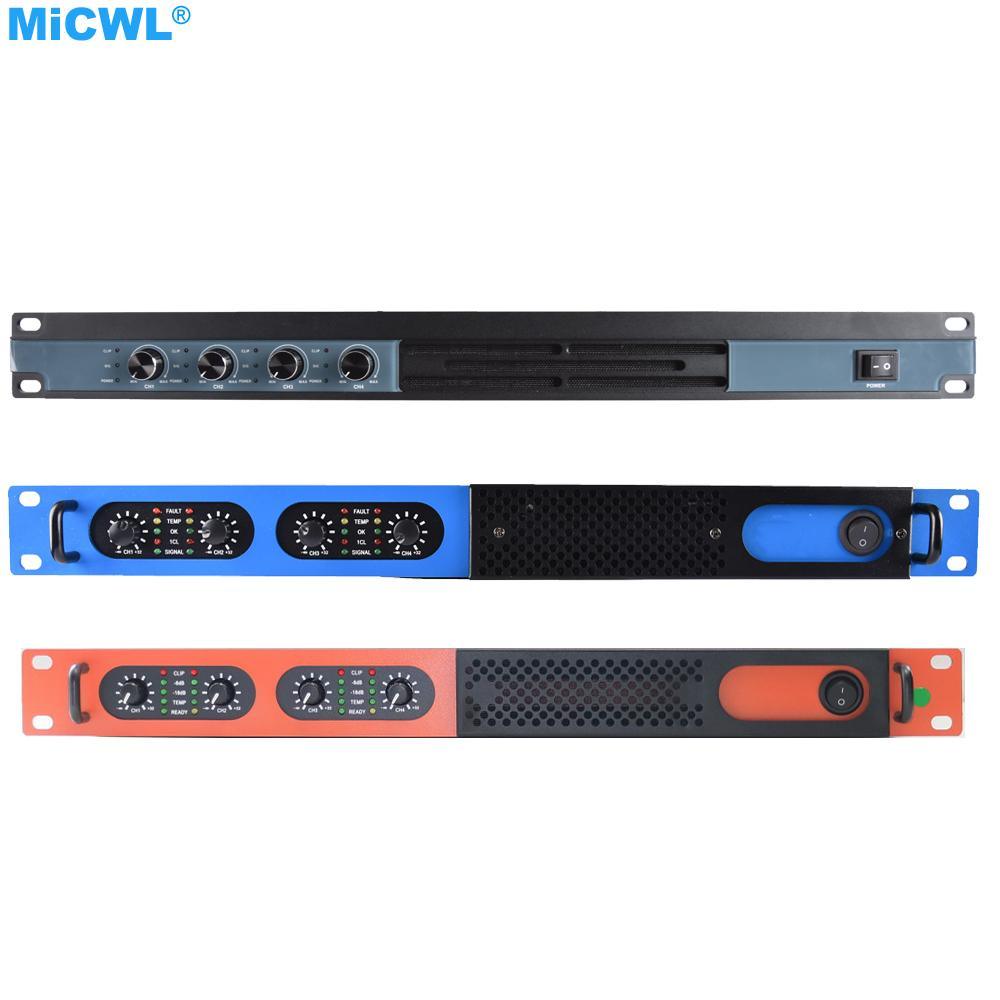 MiCWL 6400W Digital Power Amplifier 4 Channel 5200 Watts 2 Power Versions Speaker PreAMPs AMP Blue Orange - MiCWL Audio Inc