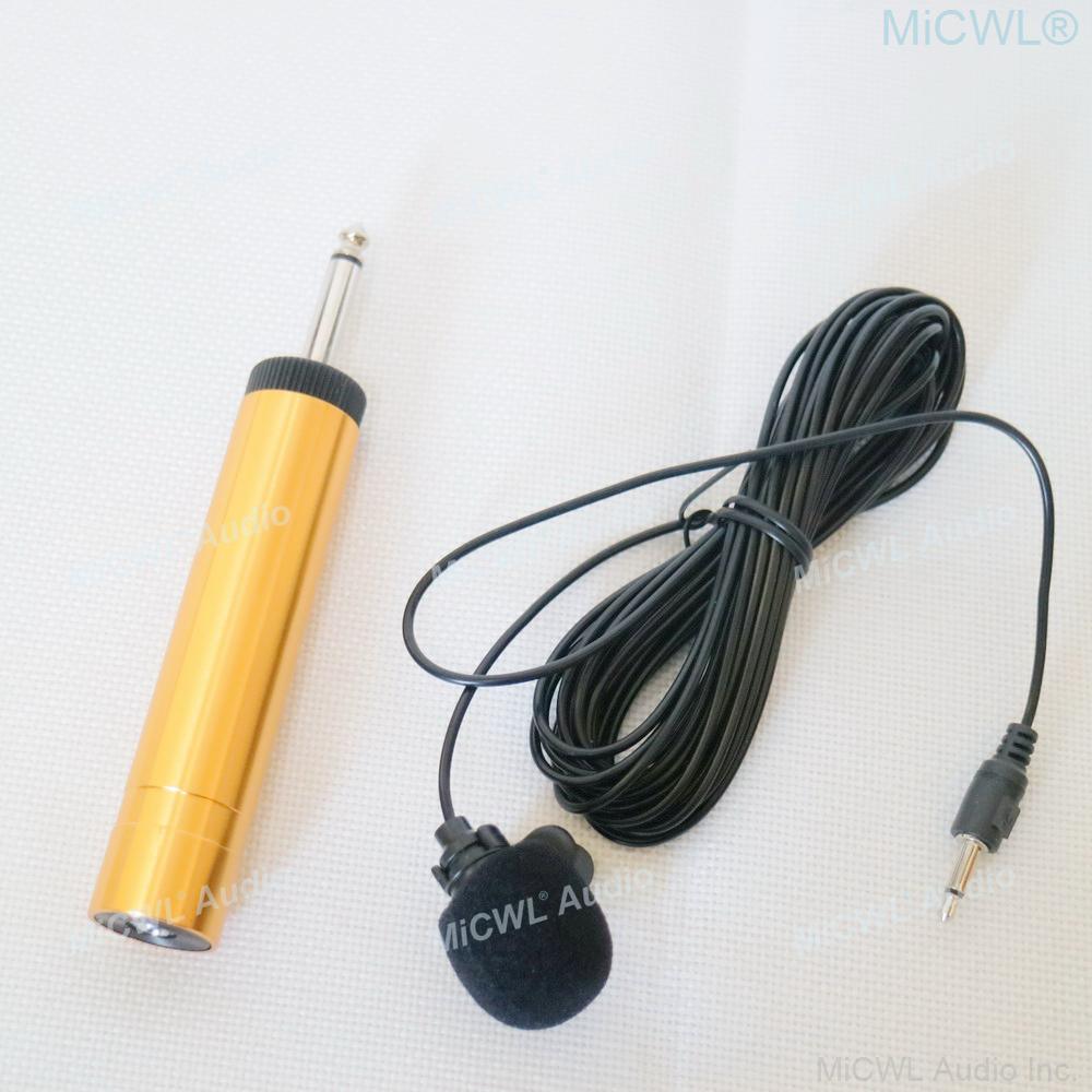 MiCWL A5 Music Instrument Microphones 3.5 mm To 6.5mm AA Battery Adapter Condenser Lavalier Lapel Mic Microfone 5m Cable - MiCWL Audio Inc