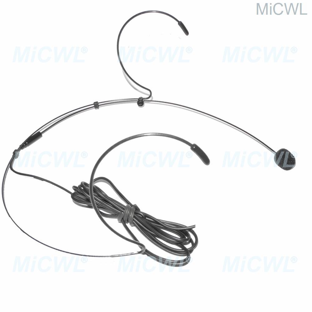 MiCWL SL HeadMic Black Headset Pro Microphone For Sennheiser G1 G3 G3 G4 Wireless BeltPack Transmitter 3.5mm Sterel Lock Screw - MiCWL Audio Inc