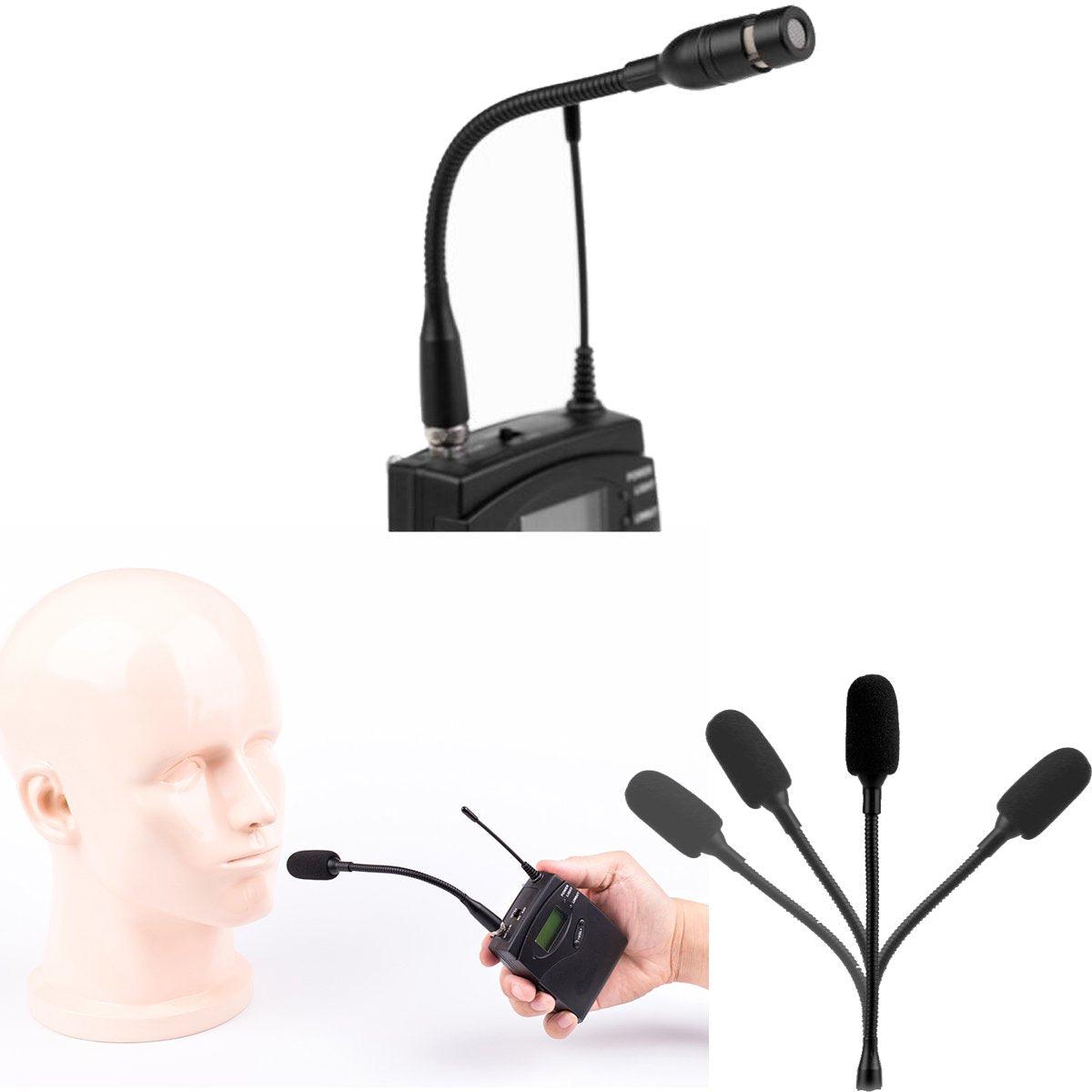 Portable Gooseneck Interview Microphone Music Instrument Cardioid Mic with TA3F TA4F mini 3.5mm Jack Connector - MiCWL Audio Inc