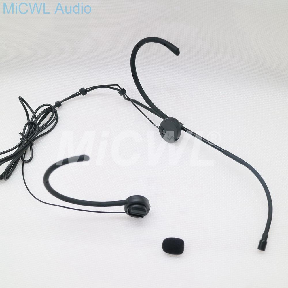 High-Quality Omni-directional Foldable Headworn Microphone Adjustable Headset Mic For Sennheiser Shure AKG Audio Technica Black - MiCWL Audio Inc
