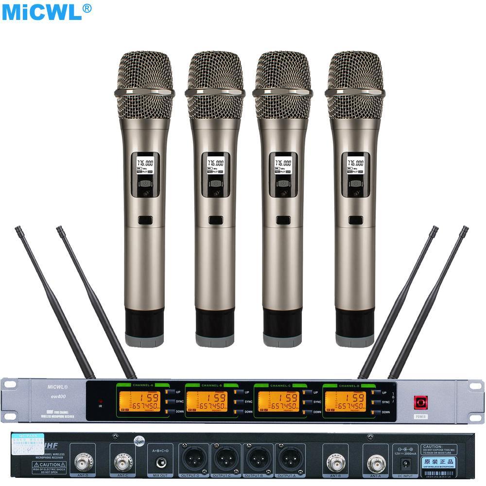 Silver SKM5000 ew400 G4 Digital Wireless 4 Handheld DJ Karaoke Microphone System 4 Headset HeadWear Mic Mike Sets - MiCWL Audio Inc