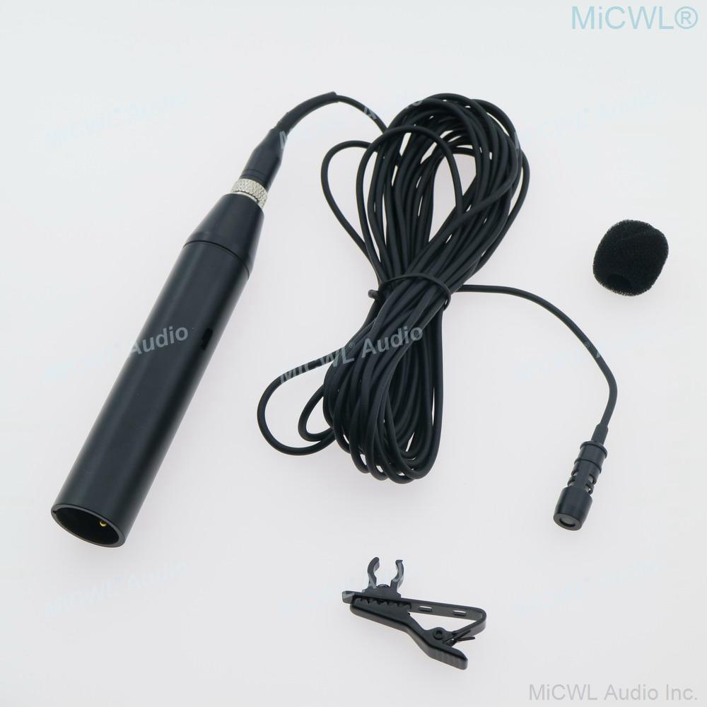 MiCWL R8 Phantom Power XLR Lavalier Microphones 10m Wire Lapel Mic For Sennheiser ew Wireless BeltPack 3.5mm to 3Pin Adapter - MiCWL Audio Inc