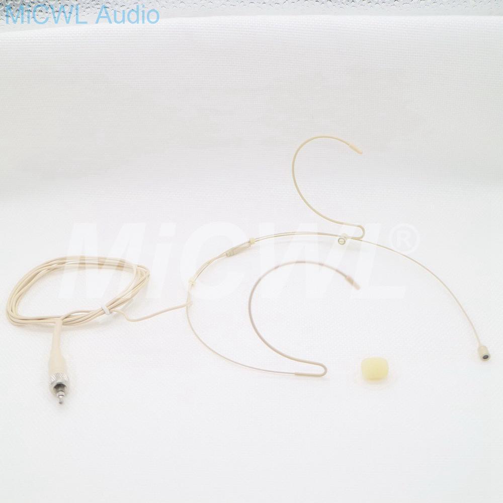 Pro Headworn Microphone Omni-directional Beige Headset Microphone For Sennheiser System Bodypack - MiCWL Audio Inc