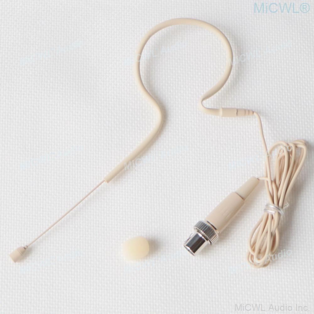 Omnidirectional Headset Single Eear Hook Microphone For MiPro Wireless BodyPack Transmitter TA4F Lock - MiCWL Audio Inc