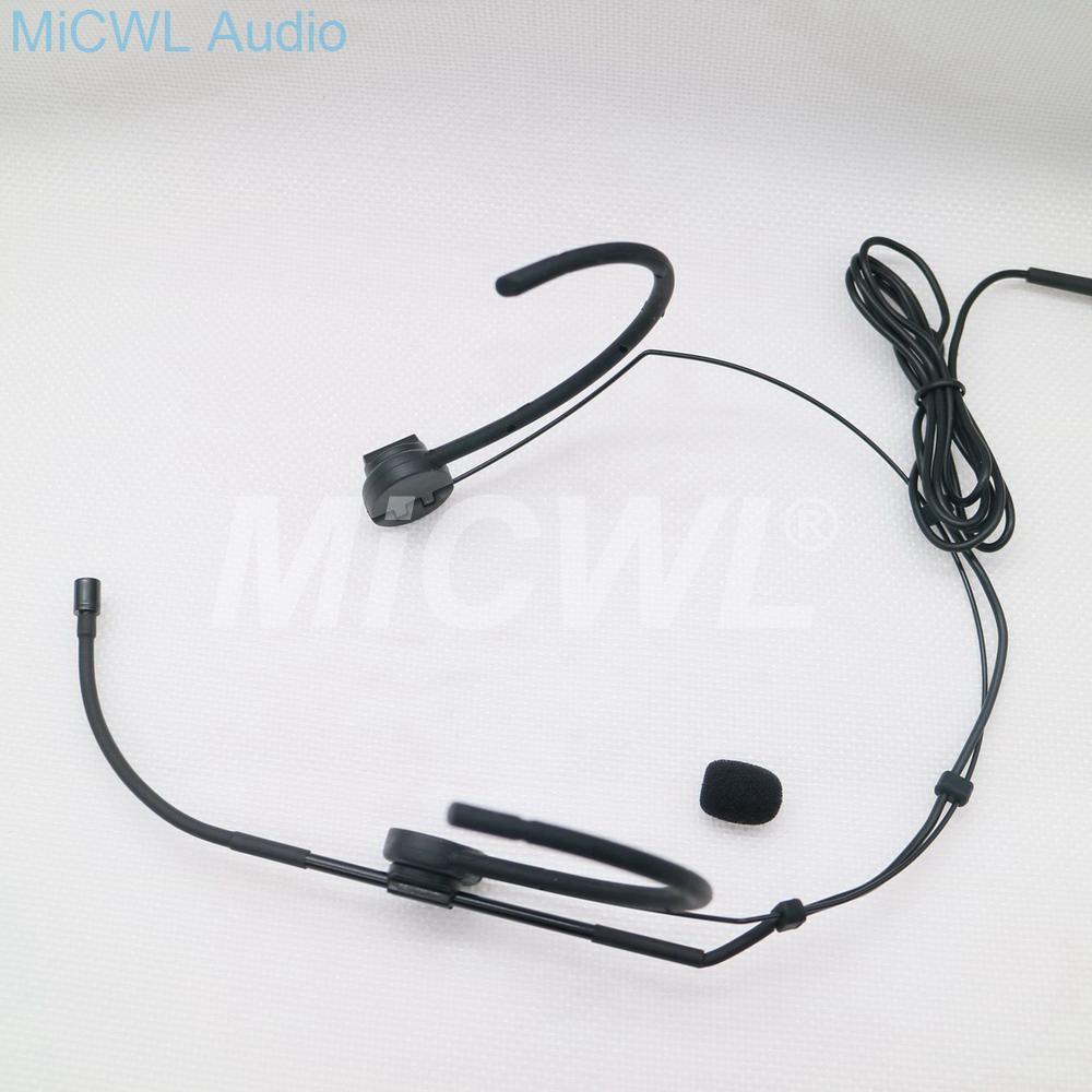 High-Quality Omni-directional Foldable Headworn Microphone Adjustable Headset Mic For Sennheiser Shure AKG Audio Technica Black - MiCWL Audio Inc