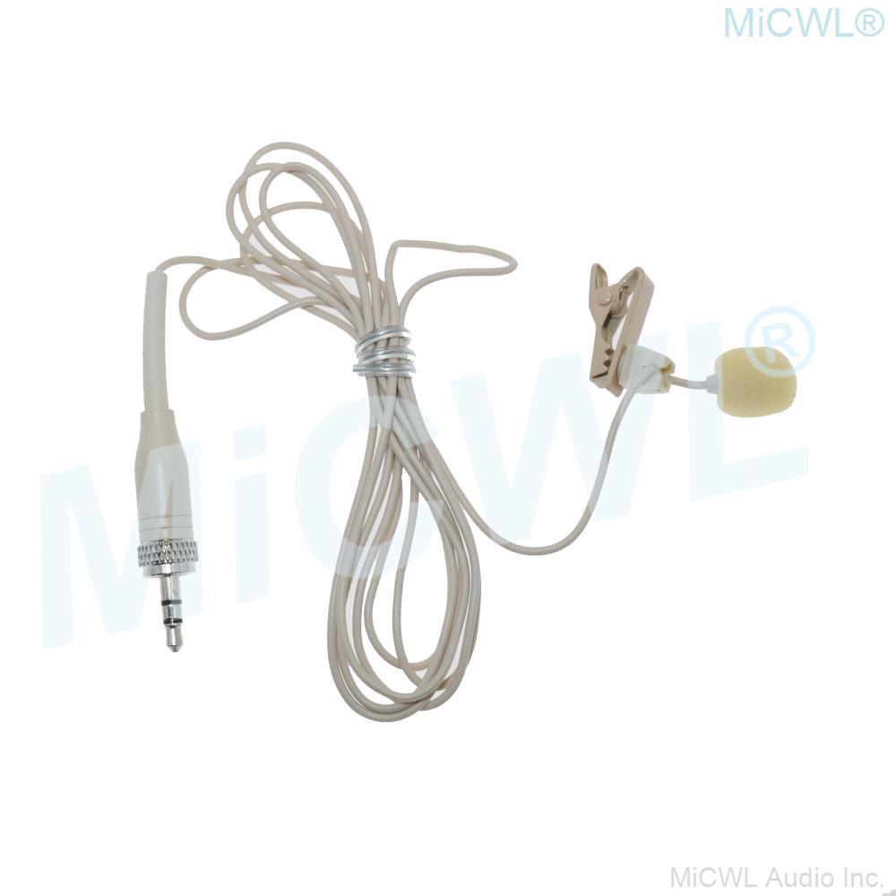 Promotion Micro Lavalier Tie Clip Microphone For Sennheiser G2 G3 G4 Wireless Mic BeltPack Transmitter Beige Color - MiCWL Audio Inc