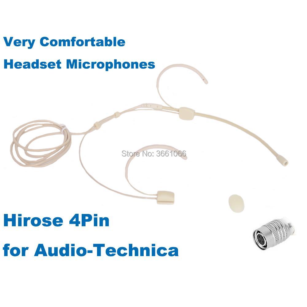 Pro Headworn Microphone Omidirectional Condenser Headset the Hirose Connector Plug For Audio Technical Receiver AT002 - MiCWL Audio Inc