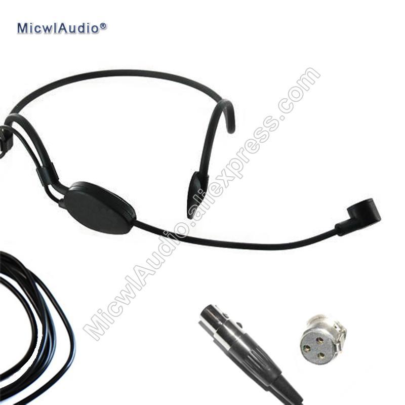 Headworn Condenser ME3 Microphone Headset For AKG Wireless XLR 3PIN MicwlAudio 001 Black - MiCWL Audio Inc