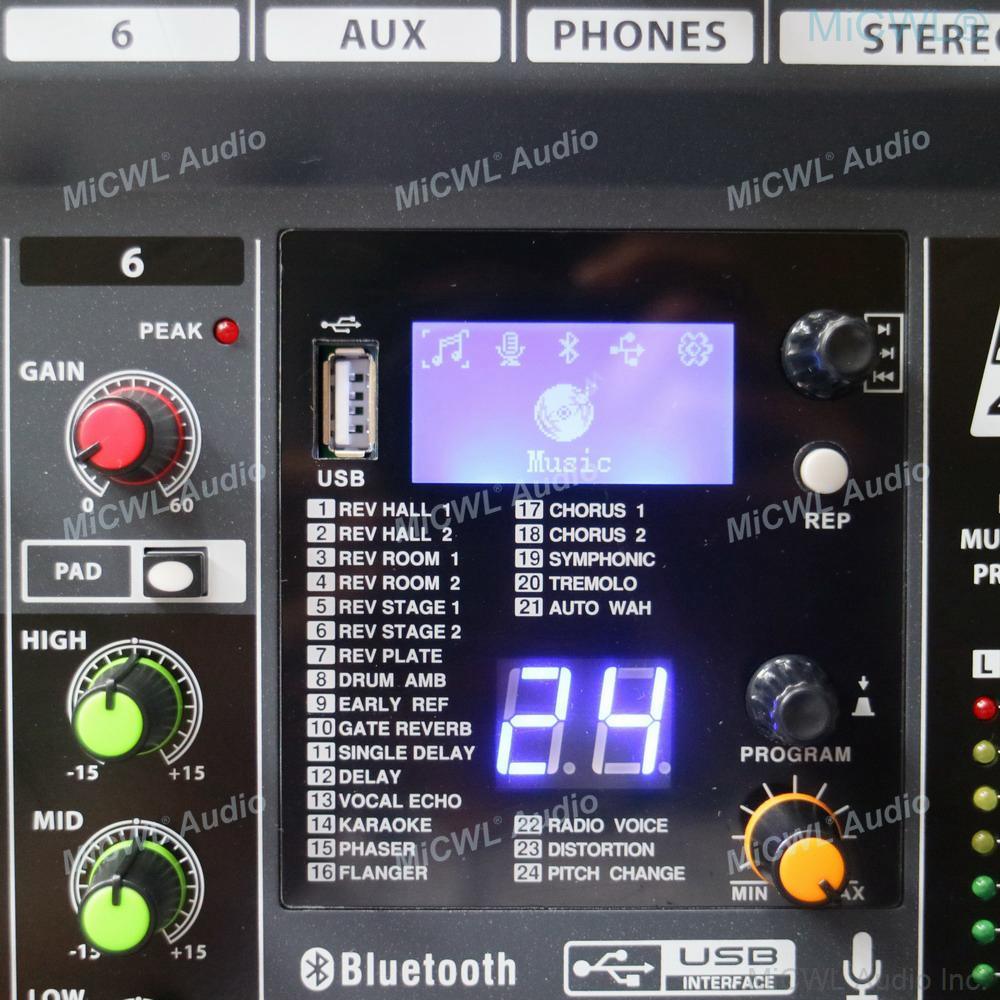 Professional MiCWL 8 Input Channel Sound Audio DJ Mixng Mixer Console Controller For Stage Home Theatre System - MiCWL Audio Inc