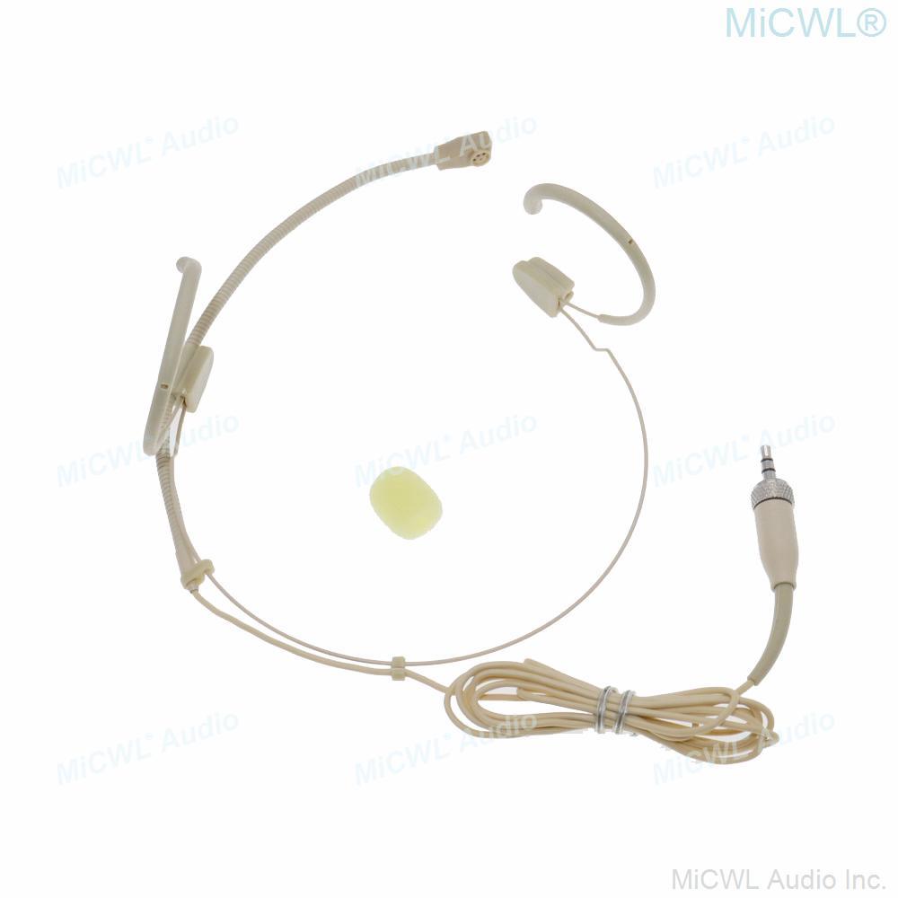 New Beige Earset Hook Headset Microphone For Sennheiser G2 G3 G4 Wireless BeltPack Transmitter Unidirectional Mics - MiCWL Audio Inc