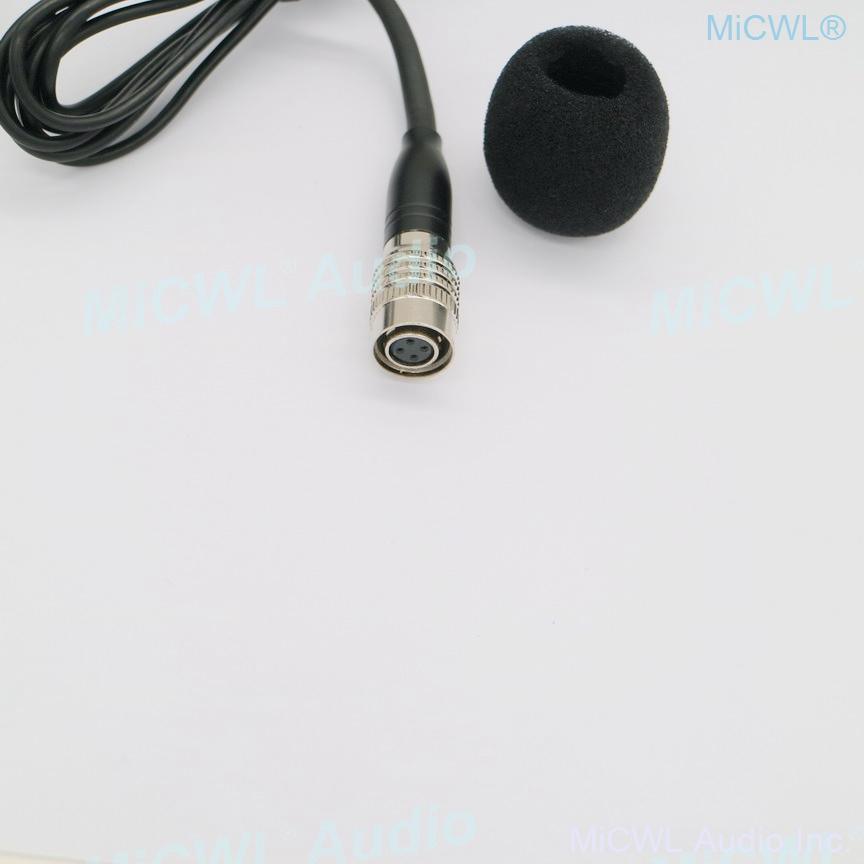 Black ME4 Tie Clips Lavalier Lapel Microphone For Audio-Technica Wireless - MiCWL Audio Inc