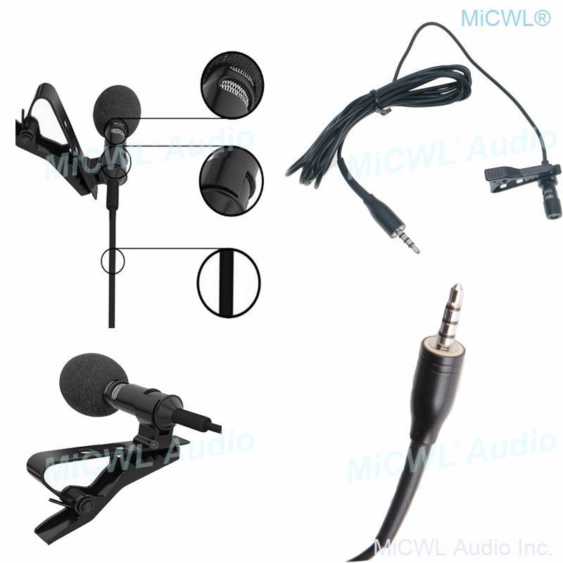MiCWL T60 Best Tie Clip-On Lavalier Microphone For Sennheiser Shure AKG Audio-Technica MiPro Samson Wireless System 2m Cable - MiCWL Audio Inc