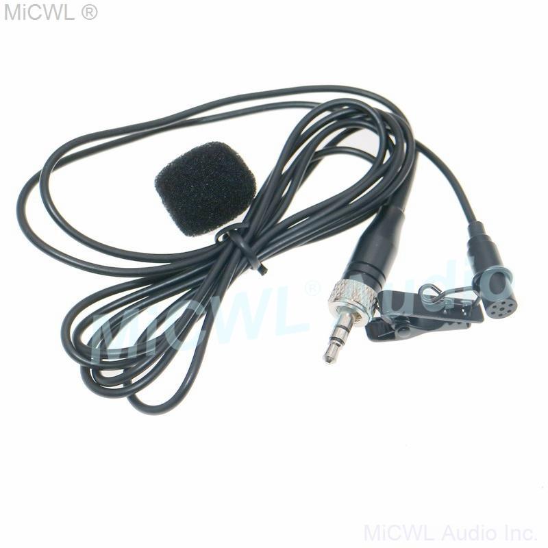 Black ME2 Clip-On Lavalier Microphone for Sennheiser G2 G3 G4 Wireless BeltPack Transmitter 3.5mm Stereo Lock - MiCWL Audio Inc