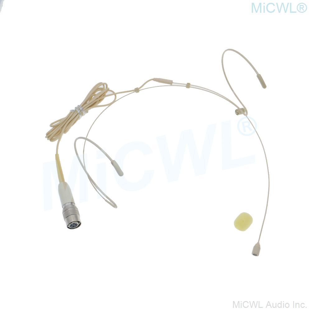 High Quality Double Ear Headset Face Microphone For Audio-Technica ATW Series BeltPack Wireless Hirose 4Pin Plugs - MiCWL Audio Inc