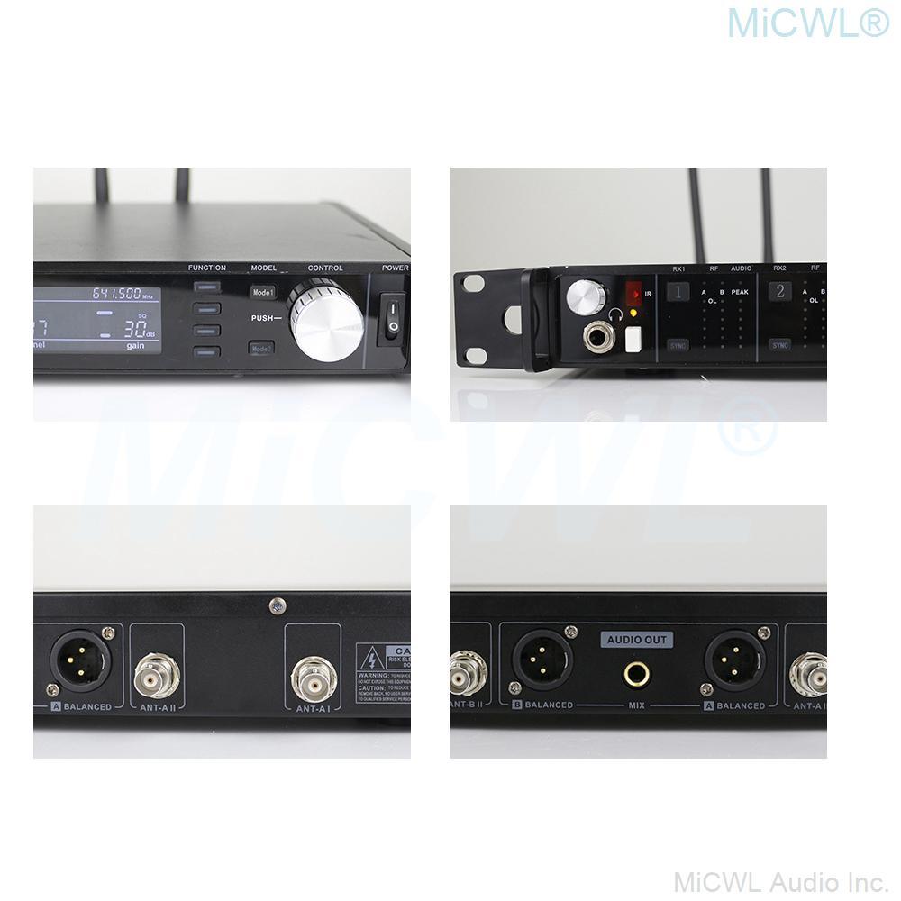 MiCWL AD4D Dual KSM8 Handheld Audio Wireless Microphone UHF True Diversity Stage Vocal Concert Digital Mics 4 Aerial Large Range - MiCWL Audio Inc