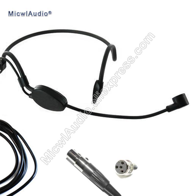Headworn Condenser ME3 Microphone Headset For Shure Wireless XLR Mini 4PIN MicwlAudio 002 Black - MiCWL Audio Inc