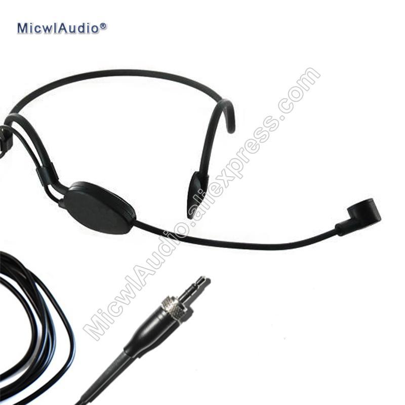 Headworn Condenser ME3 Microphone Headset For Sennheiser Wireless 3.5mm Lock MicwlAudio 003 Black - MiCWL Audio Inc