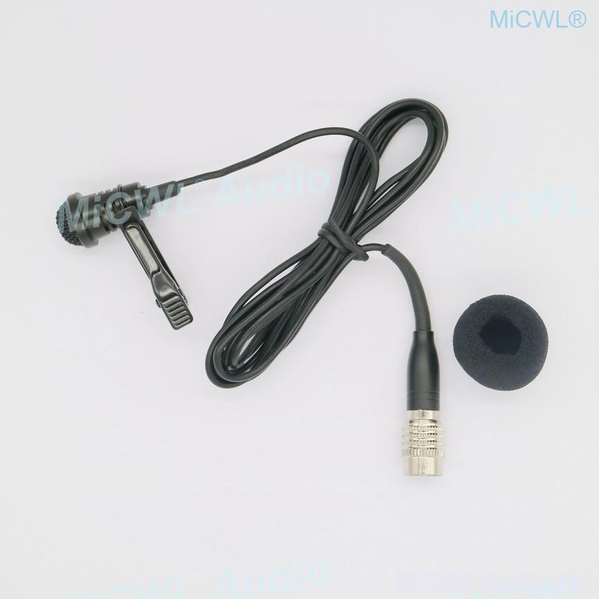 Black ME4 Tie Clips Lavalier Lapel Microphone For Audio-Technica Wireless - MiCWL Audio Inc