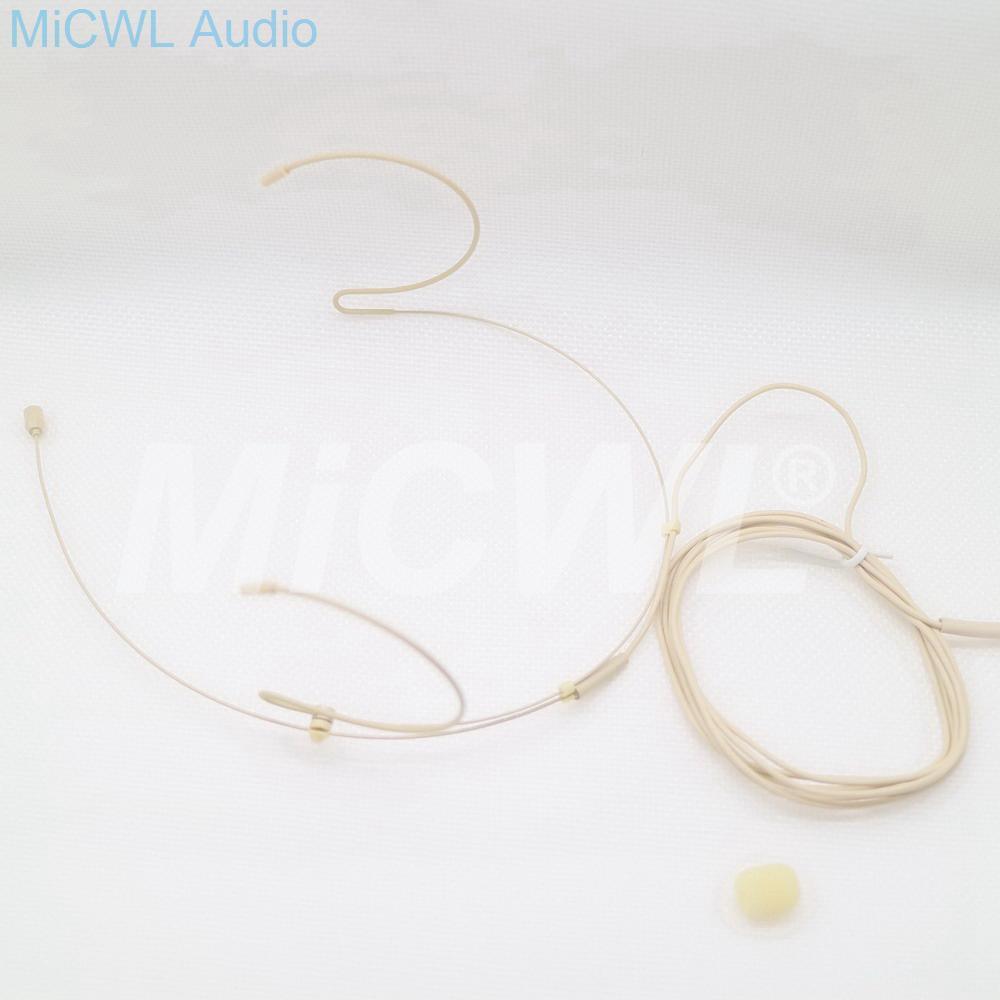 TA4F 4Pin Beige Headworn Microphone For Shure Wireless System Omni-directional Condenser Headset Conference Mics - MiCWL Audio Inc
