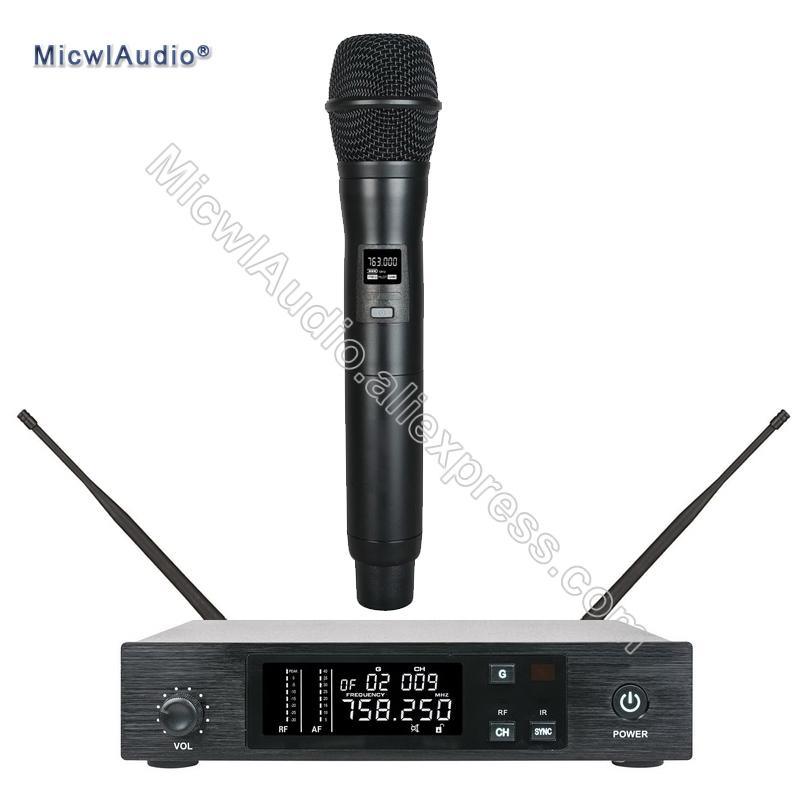 96 Channel Stage Performance Singing Radio Wireless Microphone UHF System Transmitter Sets With Handheld Black - MiCWL Audio Inc