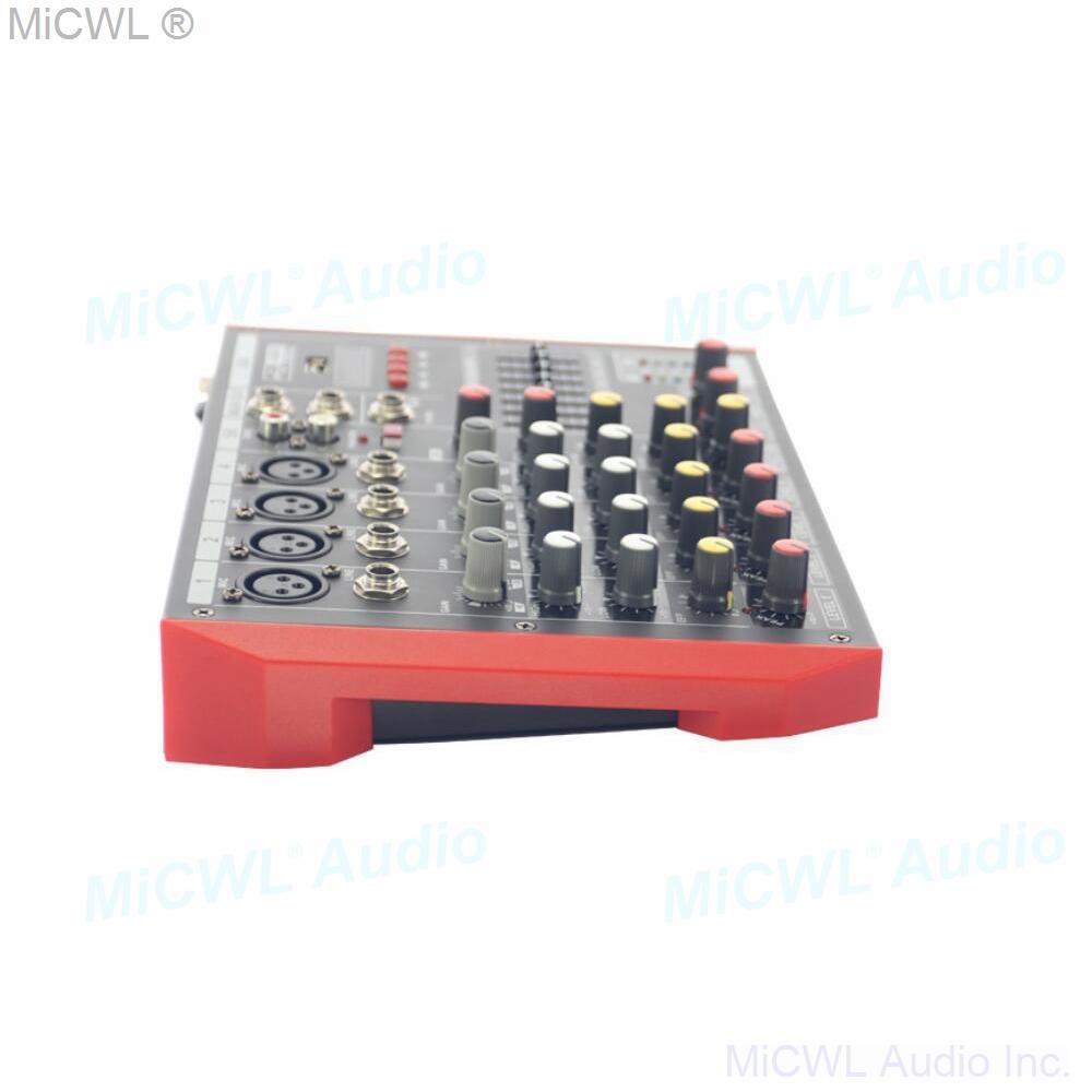 MG6 6 Microphone Input Channel Professional Sound Audio Stage Home Studio Live Mixng Bluetooth EQ USB 48V Console Mixer - MiCWL Audio Inc