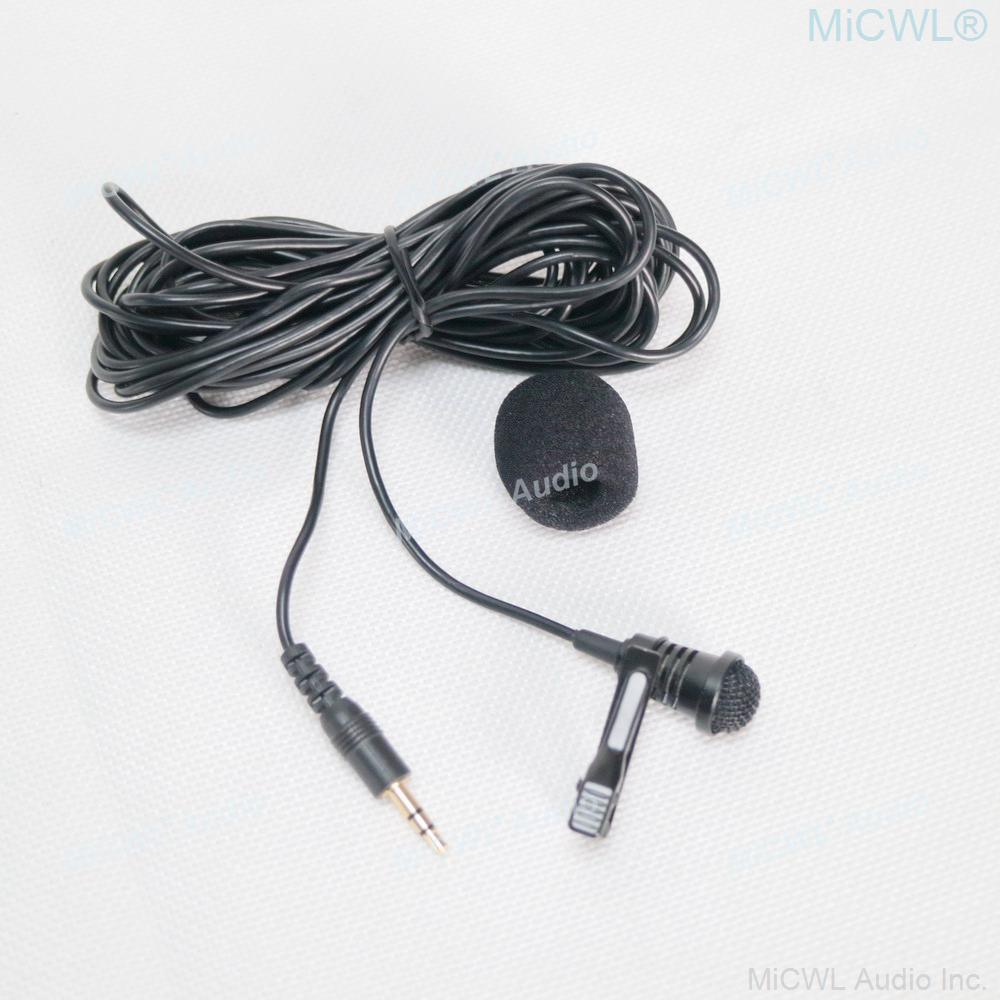 Clip-On Clip Lapel Cardioid Microphone with 3.5mm Stereo Jack Plug 6m Cable for Laptop PC Camera etc - MiCWL Audio Inc