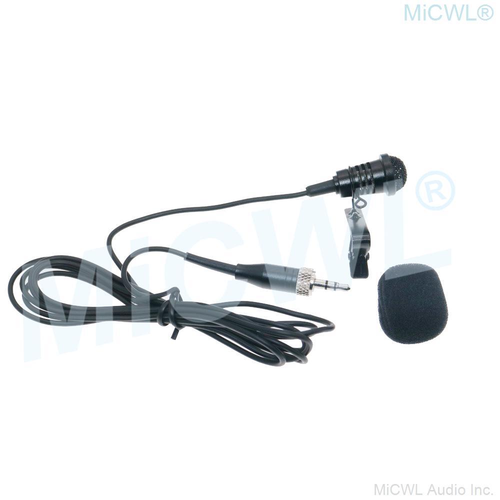 Lavalier Lapel Cardioid Audio Microphone for Sennheiser ew100 ew300 ew500 G1 G2 G3 G4 Wireless Tie Clips Mics 2m wire - MiCWL Audio Inc