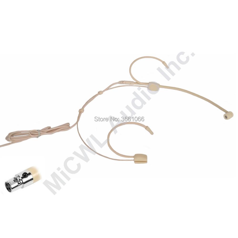 New 2019 arrival Dual Ear Hook Mic Headworn Headset Head Microphone For Shure Sennheiser AKG Audio Technica XLR 3PIN TA3F - MiCWL Audio Inc