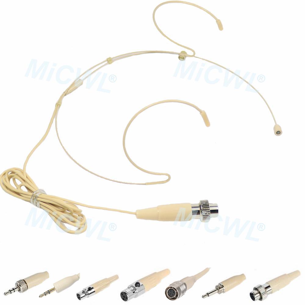 Omnidirectional Wireless Headset Microphone for Sennheiser Shure Audio-Technica AKG MiPro 3.5mm Jack Stage Performance Condenser - MiCWL Audio Inc