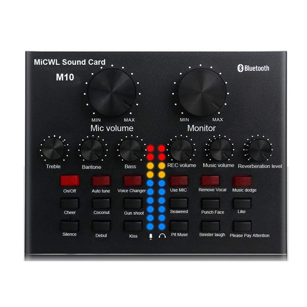 MiCWL Pro Computer PC Laptop Live Recording Mixer Audio Sound Card USB Cable - MiCWL Audio Inc