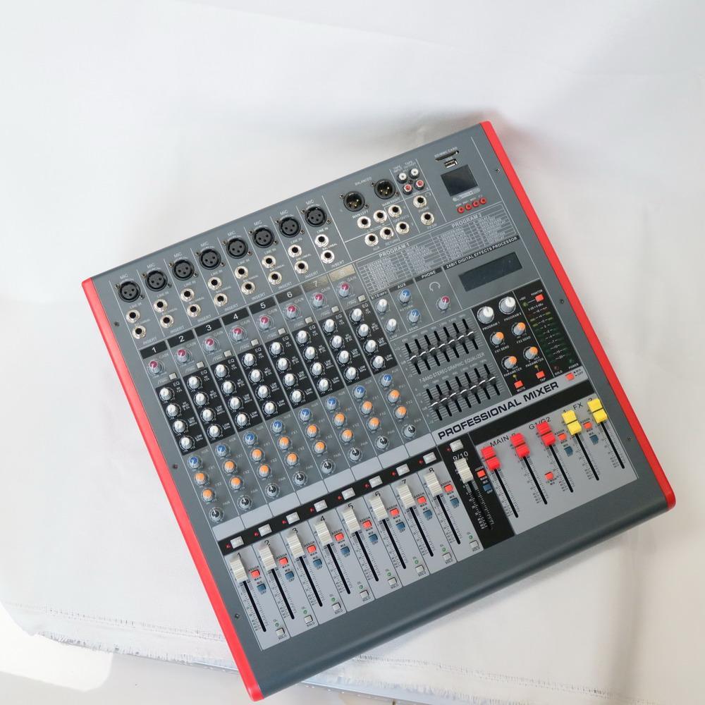 Professional Double Marshalling Group 8 Channel Mixer Stage Performance Music Recording Mixing Console Gain EQ AUX 24 BIT - MiCWL Audio Inc