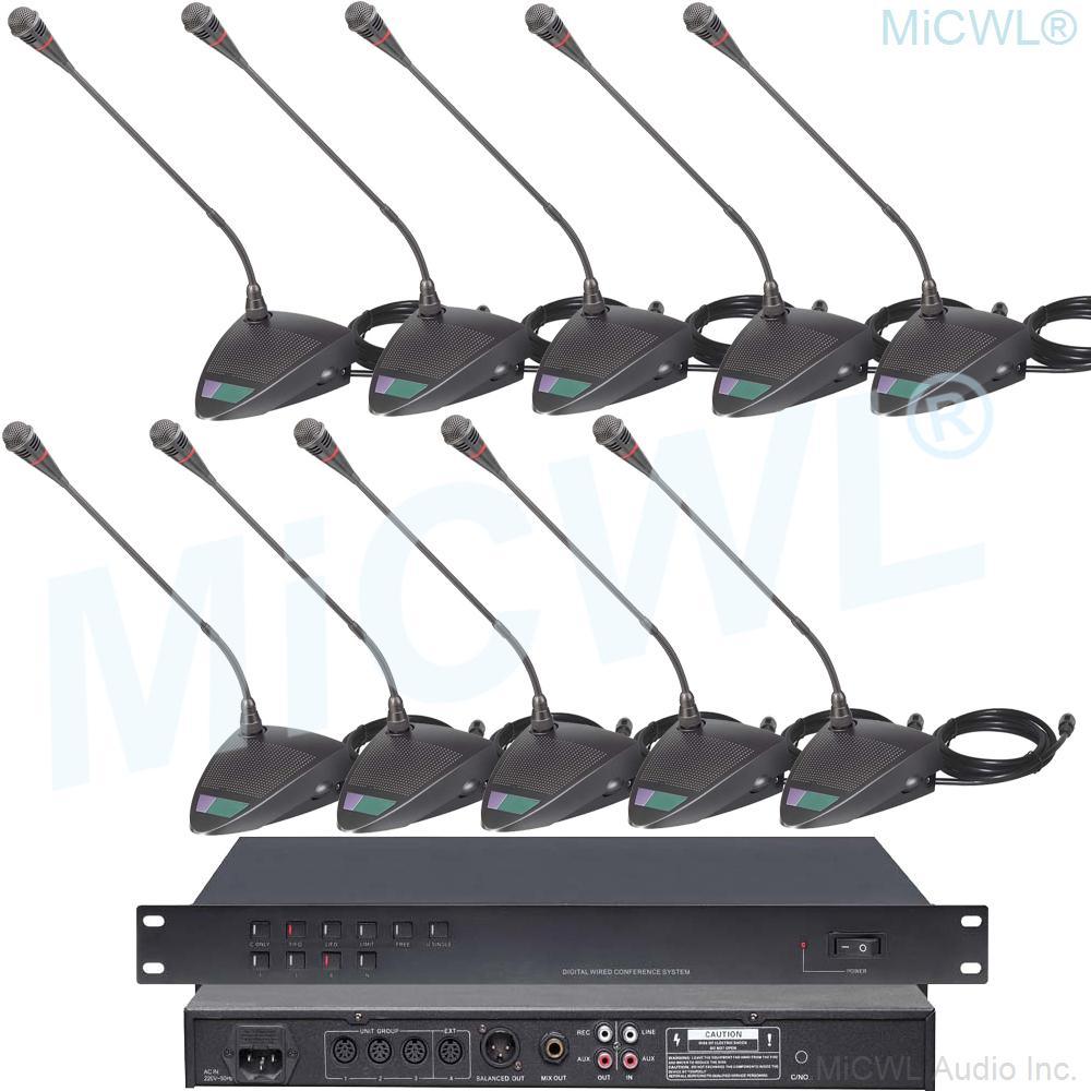 CCS800 Wired Conference Desktop Gooseneck Microphone Built-in speaker Meeting Solutions President Delegate MiCWL A350M-A06 - MiCWL Audio Inc