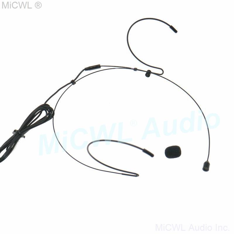 Hidden Authentic Black Headset Microphone For Sennheiser G2 G3 G4 G5 BeltPack 3.5mm Lock plugs - MiCWL Audio Inc