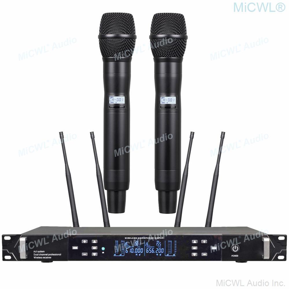 Pro UR4D Beta87 Dual Channel Digital Wireless Microphone Receiver System H4 J4 530-580 MHz True Diversity Microfones - MiCWL Audio Inc