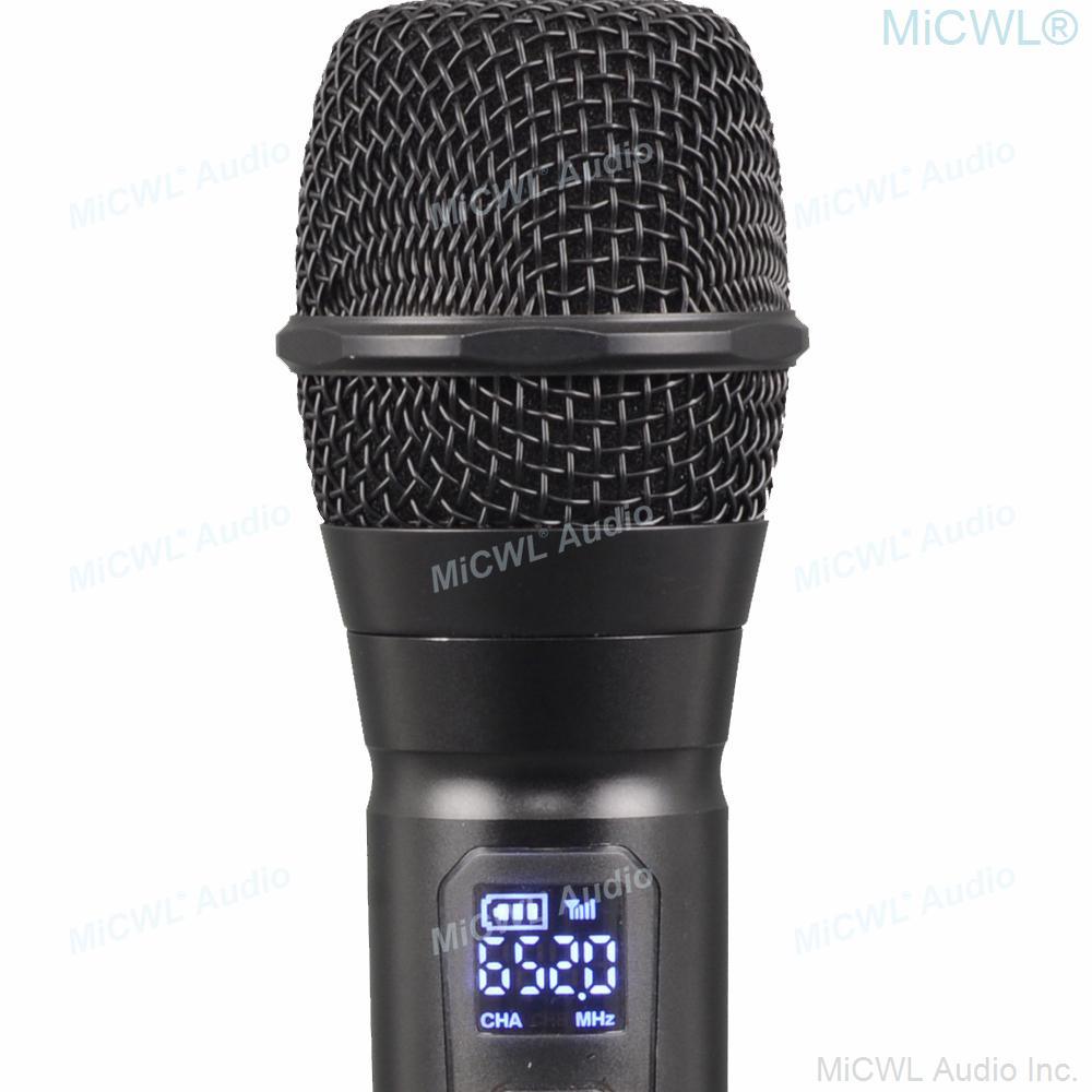 MiCWL U250 UHF 2 Channel Karaoke Wireless Microphones System Dual Metal Handheld Dynamic Mics - MiCWL Audio Inc