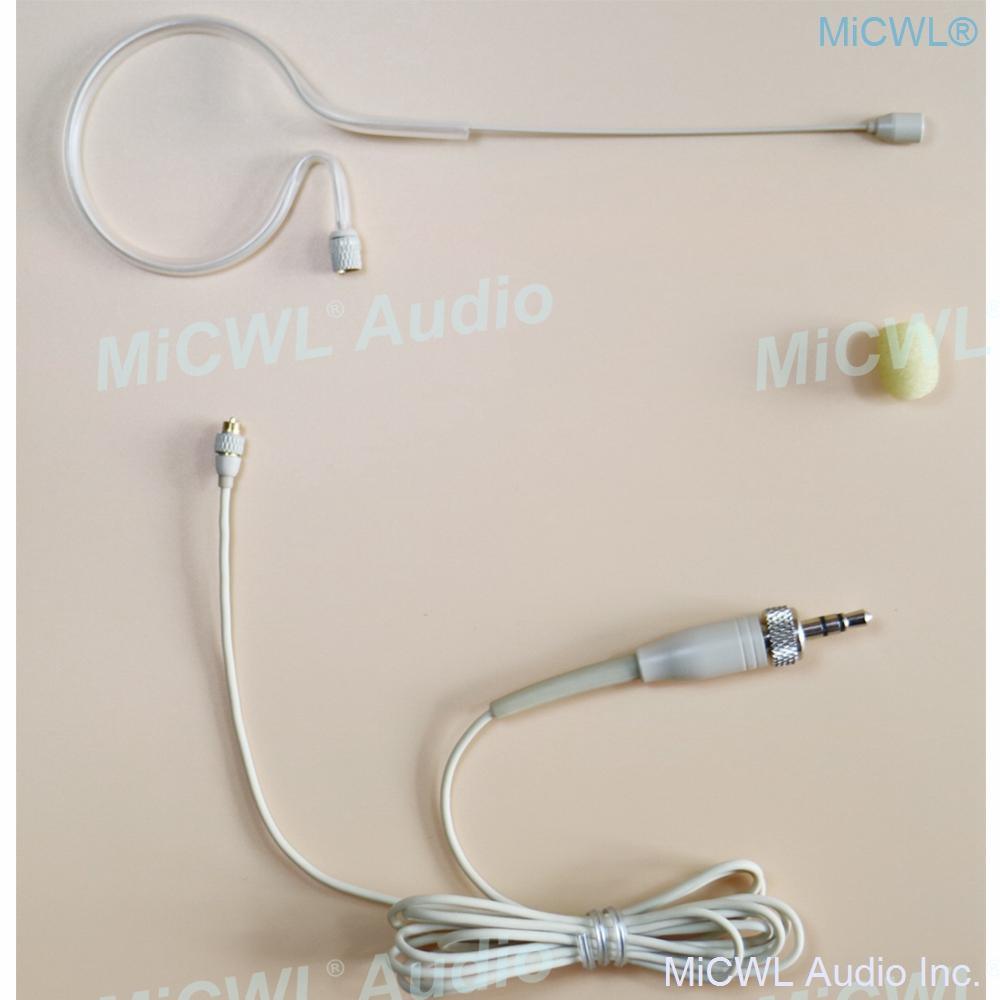 Replaceable Ear Headset HeadMic Microphone for Sennheiser Wireless 3.5mm Lock Detachable Cable - MiCWL Audio Inc