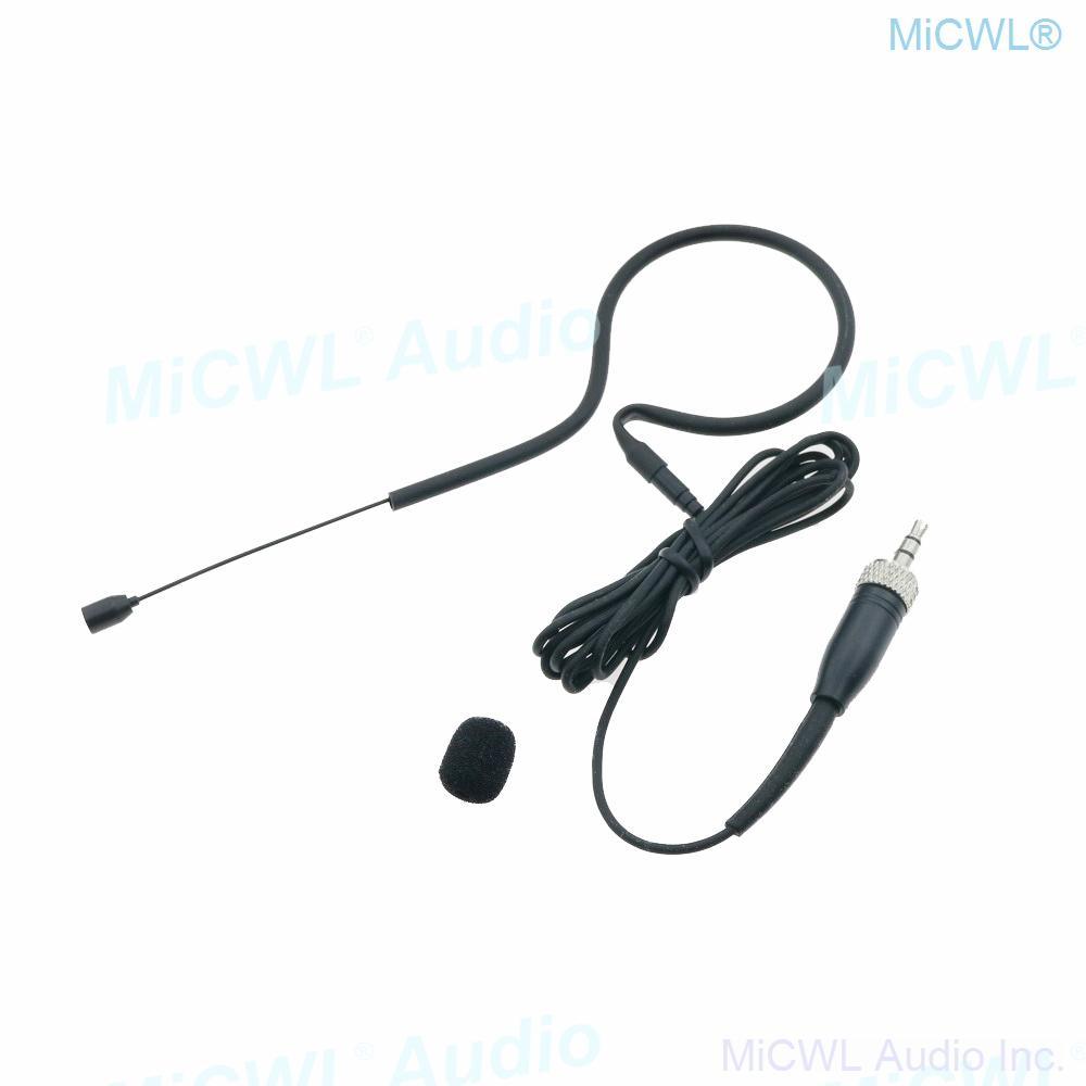 SL HeadMic 1 SB Hidden Black earset Headset Microphone For Sennheiser G2 G3 G4 G5 BeltPack 3.5mm Lock - MiCWL Audio Inc