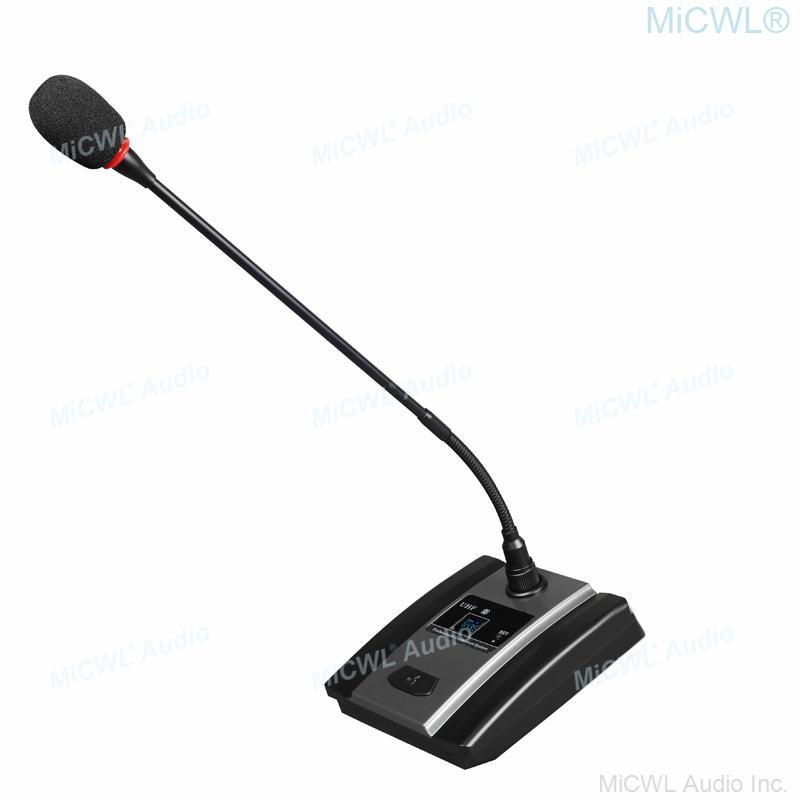 Professional 8 Channel Wireless Microphone System 8 Table Conference Gooseneck Mic UHF Fixed Frequency Anti-Interference - MiCWL Audio Inc