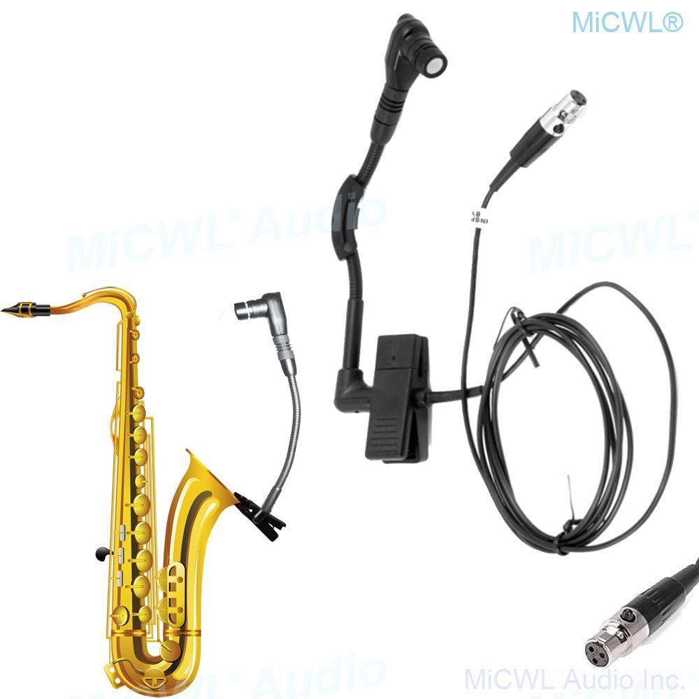 Mini 3Pin XLR Pro Instrument Microphone For AKG Samson Gemini Wireless System Music Guitar Bass Wind Drums Percussion Piano Sax - MiCWL Audio Inc
