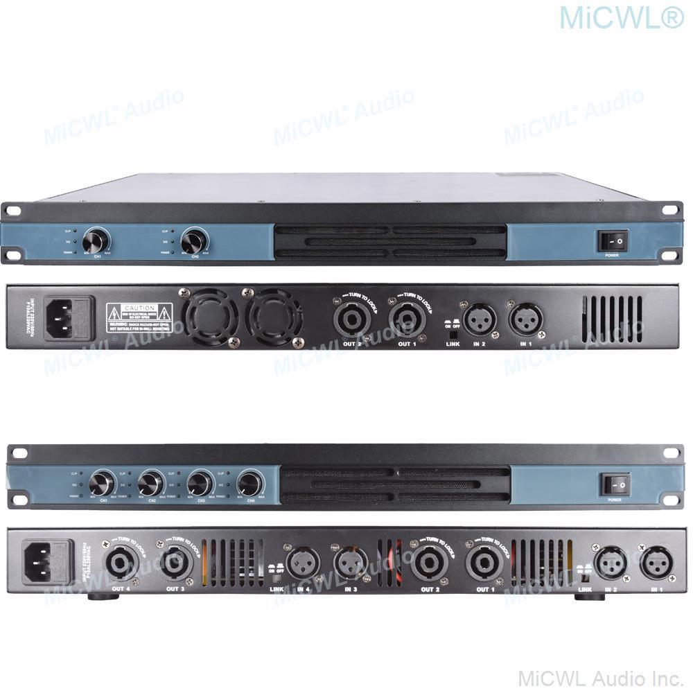 New Generation High-Power 6400 Watt Digital Power Amplifier 4 Way DJ Karaoke Stage Studio 6400W Drive 800W Horn Each Channel - MiCWL Audio Inc
