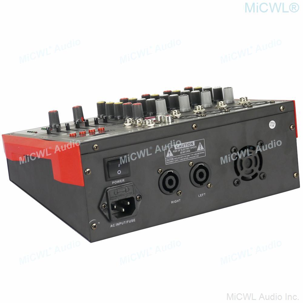 Portable Mini 6 Channel 400W Amplifier Power Mixer Bluetooth Mixing Console Karaoke Music Live Mixer 2 Channel AMP - MiCWL Audio Inc