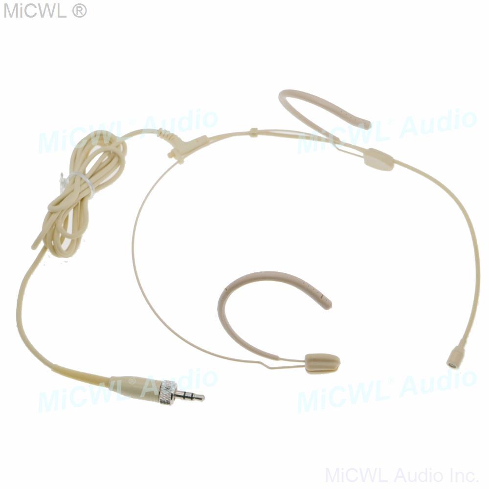 Left right Wearing Headset Microphone For Sennheiser EM100 G3 G4 G5 Wireless BeltPack Mike Audio System - MiCWL Audio Inc