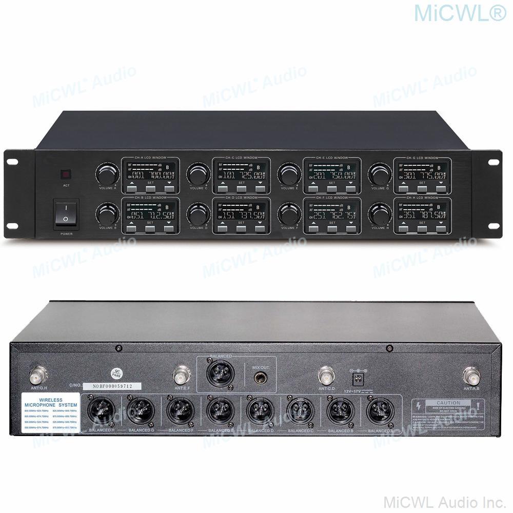 High-end Mute Function Digital Wireless Microphone Conference System 8 Desktop Gooseneck Discussion Meeting Room Mics - MiCWL Audio Inc