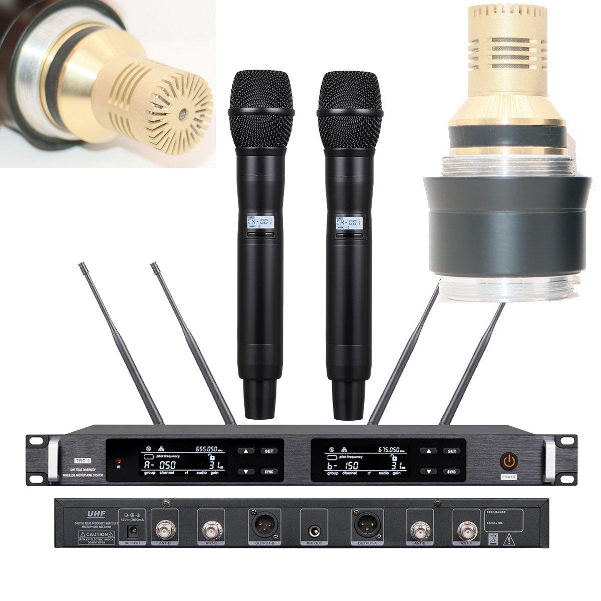 Pro ULXD4 4 Antenna True Diversity Dual KSM9 Condenser Capsule Handheld Stage Vocal Concert Mics Silver KSM8 Dynamic Sing Sets - MiCWL Audio Inc