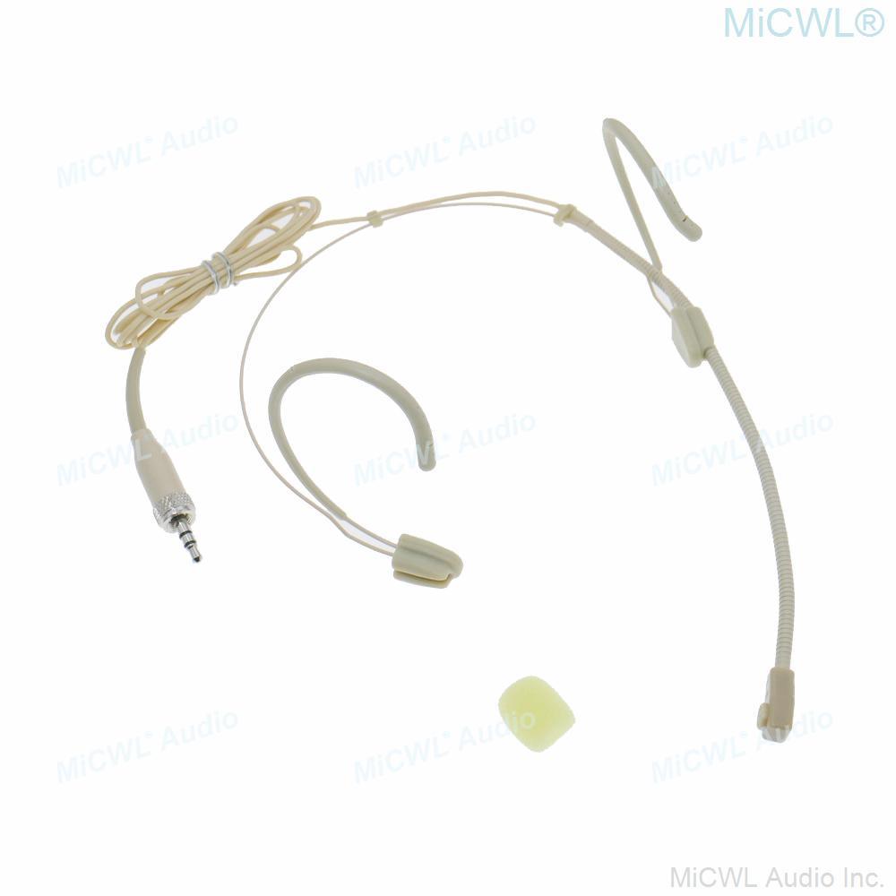 New Beige Earset Hook Headset Microphone For Sennheiser G2 G3 G4 Wireless BeltPack Transmitter Unidirectional Mics - MiCWL Audio Inc