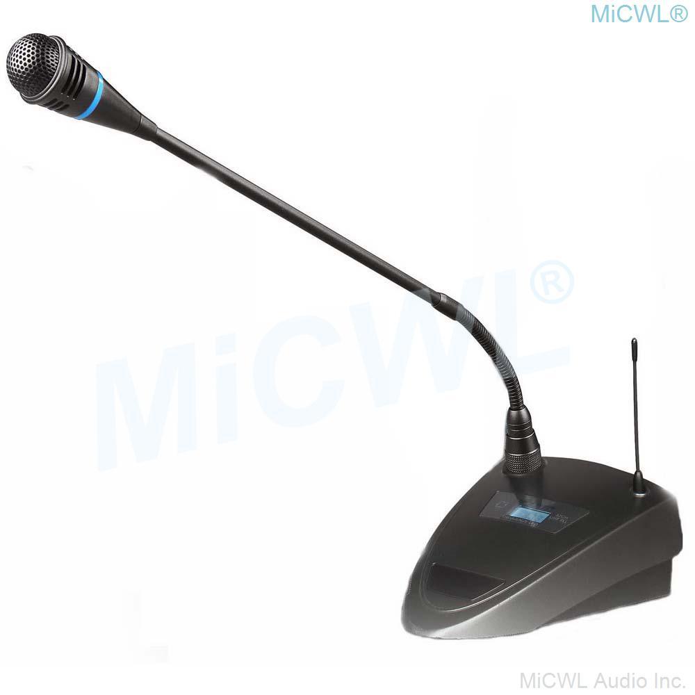 MiCWL Audio Wireless 2 Handheld 6 Desktop Gooseneck Microphone Conference Meeting Room Audio System - MiCWL Audio Inc